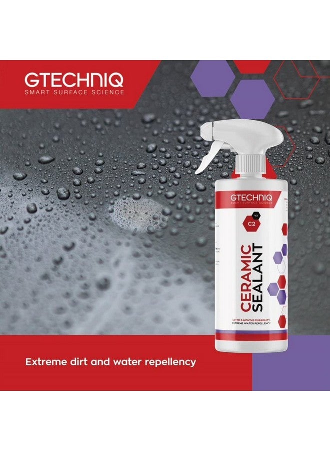 Gtechniq C2V3 Ceramic Sealant for Cars, Protect Car Paintwork, Trim, Tyres and Windows, High Shine, Easy to Apply - 500ml (Sufficient for 2-3 Large Cars) - Image 2