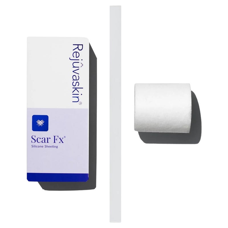 Rejuvaskin Scar Fx Silicone Sheeting, 1 Inch x 22 Inches Silicone Tape for Abdominal Scars, 1 Sheet, Soften, Flatten & Reduce the Appearance of Scars - Image 1