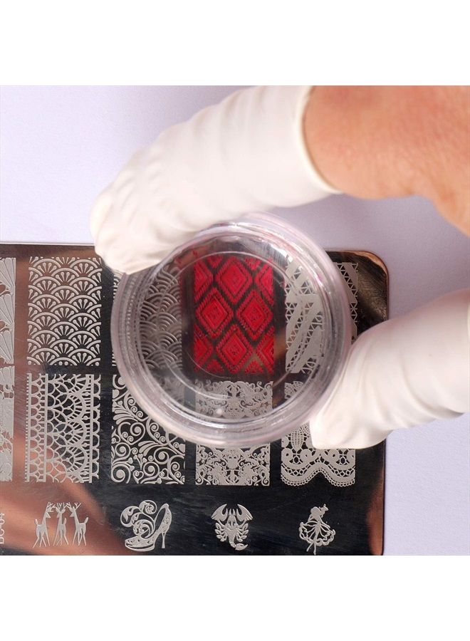 Bluezoo Nail Art Stamper, Clear Silicone Stamping Jelly with Scraper, Transparent Visible Body, No Misplacement for DIY Nail Decor - Image 3