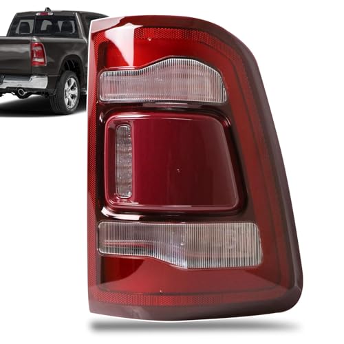 Lathsy LED Tail Light Red Cover with Blind Spot Compatible With 2019-2023 Dodge Ram 1500 Right Passenger Side Replace 68262530AH - Image 1
