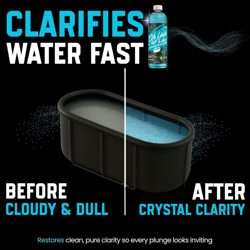 Oh Yuk 5-in-1 Cold Plunge Water Treatment â€“ Cleaner, Clarifier, Conditioner, Combats Odors, Deodorizes â€“ Premium Cold Tub & Ice Bath Care â€“ Works with All Cold Plunges with Filter Systems â€“ 32 Uses - Image 5