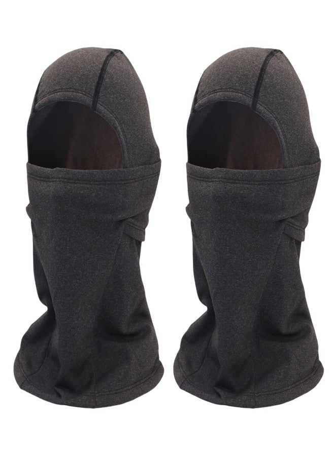 Rmaifc 2 Pcs Face Mask Balaclava Winter Ski Mask for Motorcycle Helmet Men's Neck Warm Padded Windproof Sun Protection, Grey, M - Image 1
