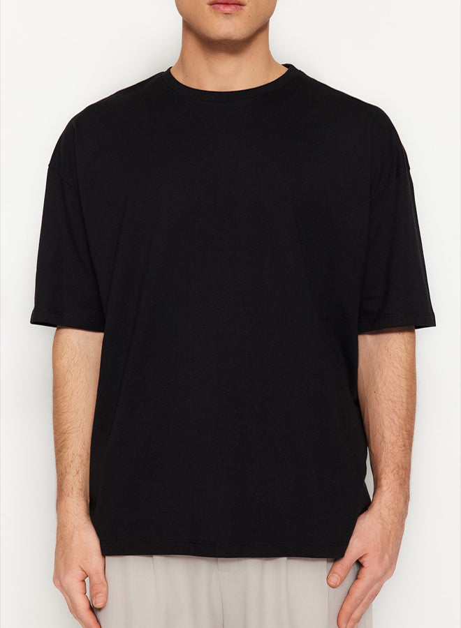 trendyol Men's Black Printed T-shirt - Image 2