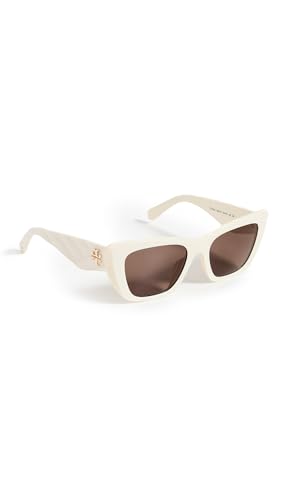 Tory Burch Women's 0TY7216U Sunglasses, Ivory, Off White, One Size - Image 1