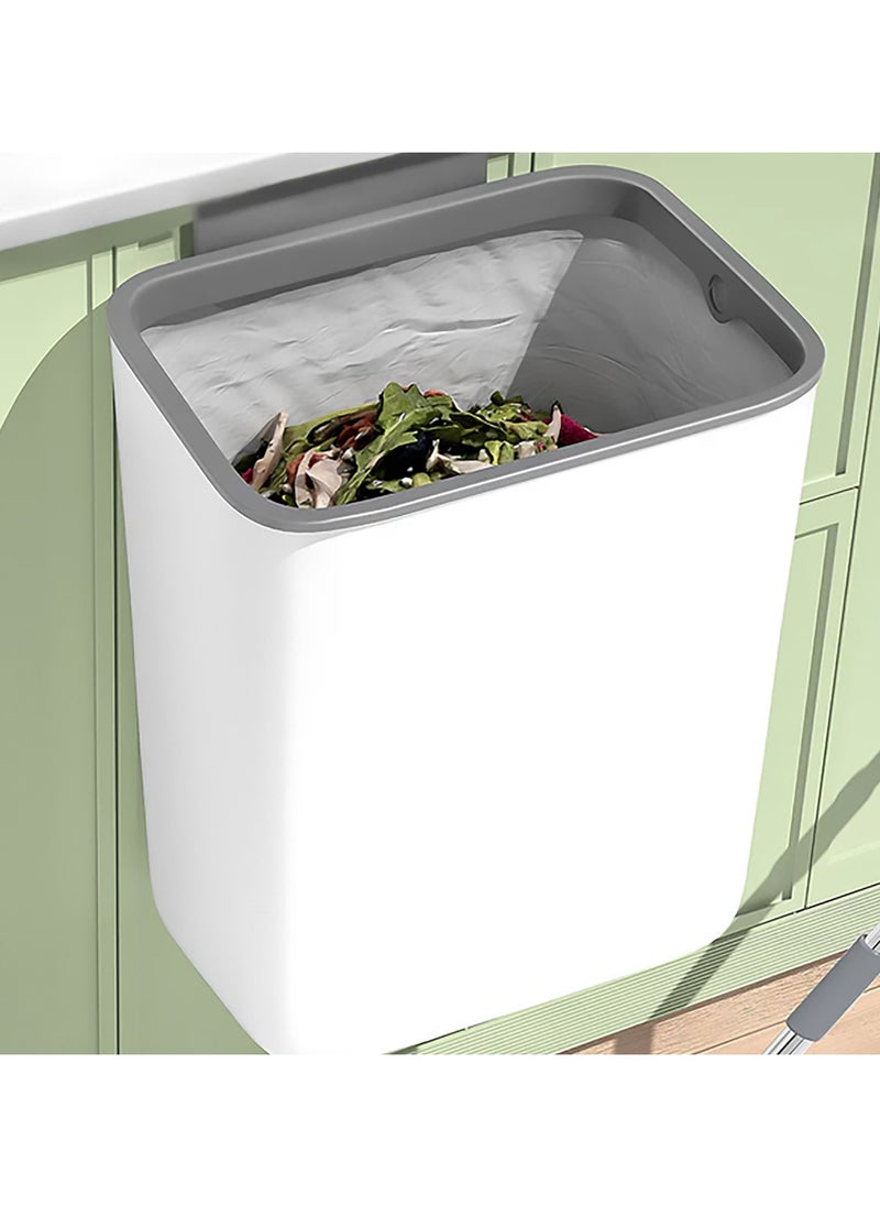 LIMITLESS 3 Gallon Capacity Hanging Kitchen Trash Can Z85 Kitchen Compost Bin for Counter Top or Under Sink, Hanging Small Trash Can  - Image 5
