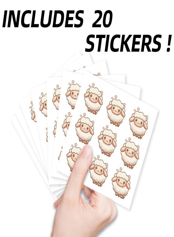AHANDMAKER 180Pcs Sheep Planner Stickers, 0.94x0.86 Inch Self-Adhesive Lamb Scrapbook Paper Stickers, Sheep Stickers Decals for Scrapbooking Planner Calendar DIY Crafts Party Decor Gift Bag Seal - Image 3