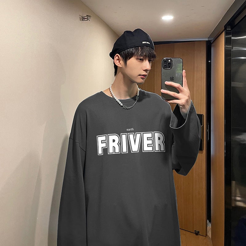Autumn New Long-Sleeved T-Shirt Men'S Korean Style Trbottomyy Versatile Loose Casual Top Hong Kong Style Ins Inner Layering Shirt - Image 4