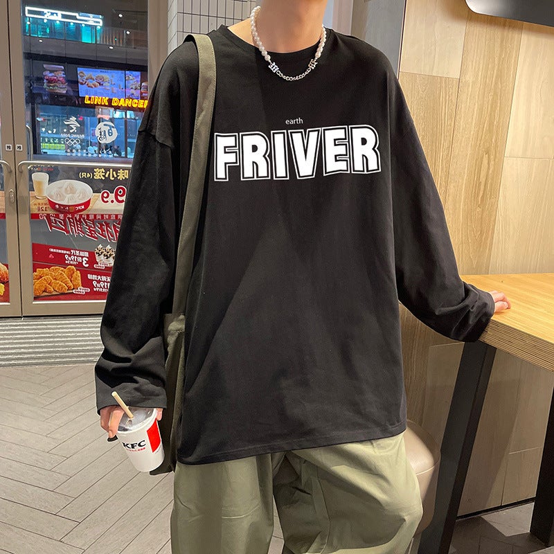 Autumn New Long-Sleeved T-Shirt Men'S Korean Style Trbottomyy Versatile Loose Casual Top Hong Kong Style Ins Inner Layering Shirt - Image 5