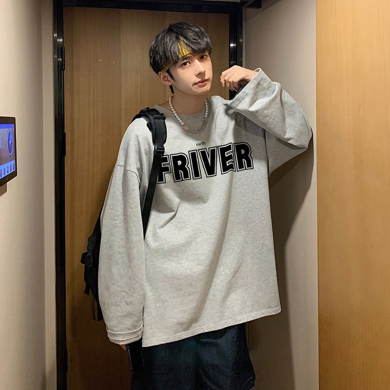Autumn New Long-Sleeved T-Shirt Men'S Korean Style Trbottomyy Versatile Loose Casual Top Hong Kong Style Ins Inner Layering Shirt - Image 3