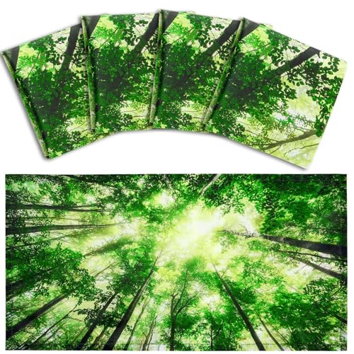 Hortsun 4 Pack Fluorescent Light Covers 4 x 2 Feet Magnetic Light Cover for Drop Ceiling, Fluorescent Ceiling Shade Filters for Office Classroom Home Hospital Decor(Forest) - Image 1