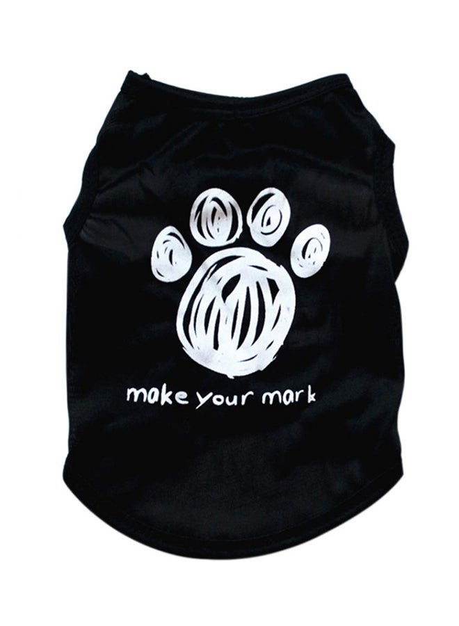 NIBEMINENT Leisure Letters Dog Footprint Thin Breathable Pet Vest Summer Clothes Black - Image 1