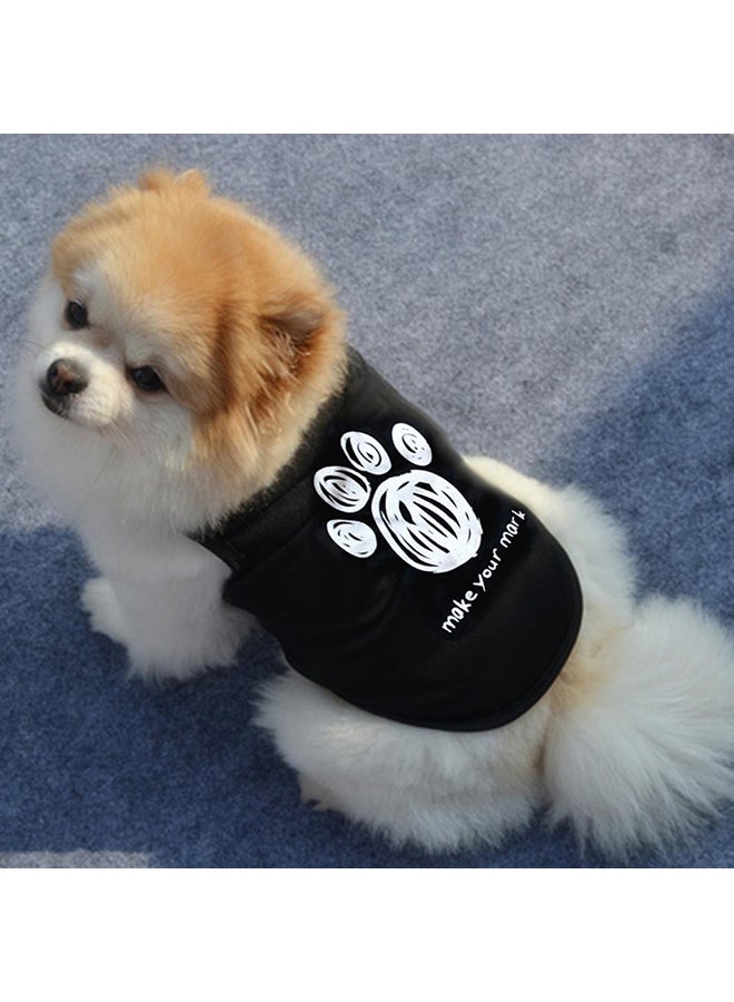 NIBEMINENT Leisure Letters Dog Footprint Thin Breathable Pet Vest Summer Clothes Black - Image 2