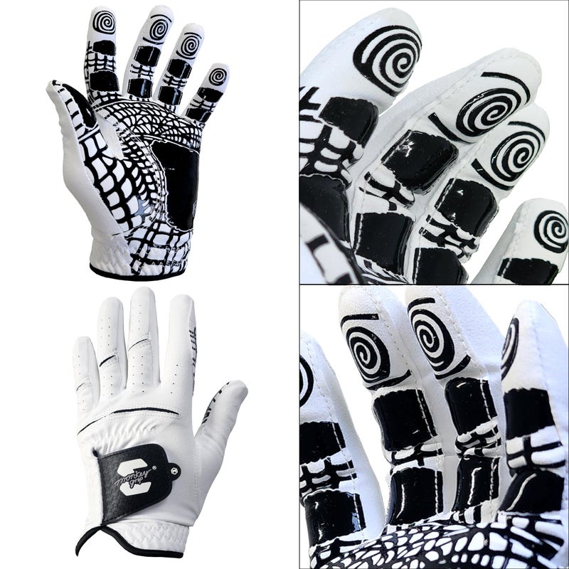 MONKEY GRIP Golf Glove Premium Synthetic Silicon Non silp Power Gip Slice Killer No Twist, Left Hand (Man-Medium) - Image 4