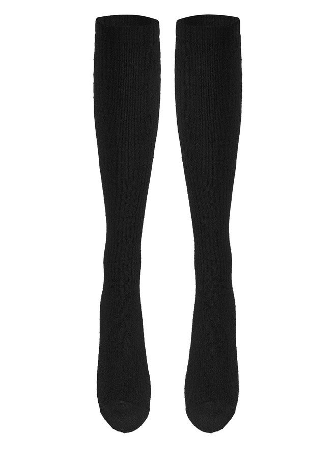 Truform Diabetic Compression Socks for Men and Women, 8-15 mmHg Knee High Over Calf Length, Black, Large - Image 3