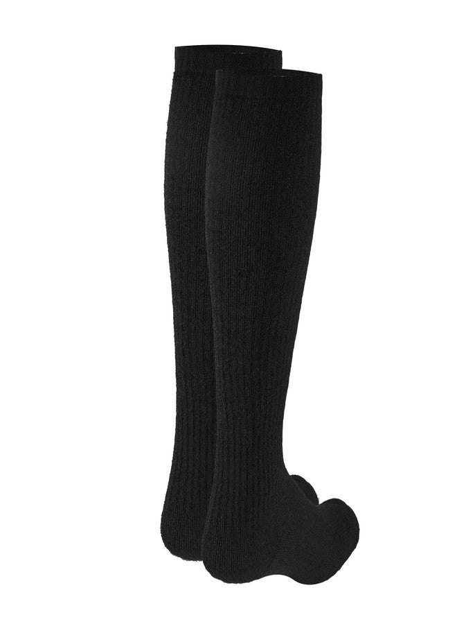 Truform Diabetic Compression Socks for Men and Women, 8-15 mmHg Knee High Over Calf Length, Black, Large - Image 2