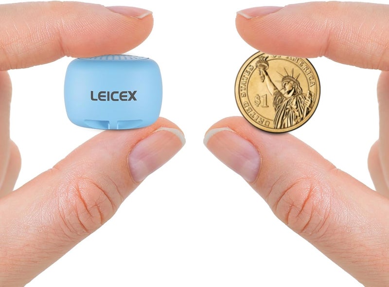 LEICEX Travel Bluetooth Speaker, Tiny Small Speakers Bluetooth Wireless Pillow Perfect for Travel Outdoor Sound (Blue) - Image 1
