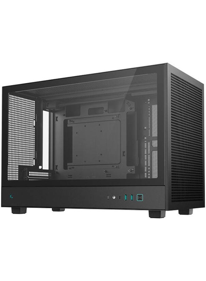 ديب كول صندوق حاسوب DeepCool CH260 (فئة Micro-ATX)، يدعم مبرد سائل (رادياتير) حتى 360 مم، ويدعم تركيب ما يصل إلى 6 مراوح مقاس 120 مم، مزود بـ 4 فتحات توسعة، ولوحة جانبية من الزجاج المقسى، وألواح شبكية محيطة، باللون الأسود | R-CH260-BKNGM0-G-1 - Image 5