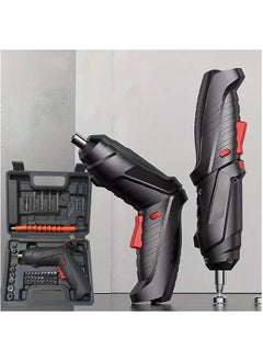 Hihonor 47pcs Cordless Screwdriver With Led Rechargeable Screwdriver Diy Electric Drill Strap Accessories Electric Screw Batch Home Kit Handheld Screwdriver Drill Sleeve Assembly Drill Tool USB Plug  - Image 1