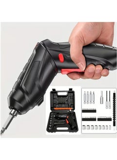 Hihonor 47pcs Cordless Screwdriver With Led Rechargeable Screwdriver Diy Electric Drill Strap Accessories Electric Screw Batch Home Kit Handheld Screwdriver Drill Sleeve Assembly Drill Tool USB Plug  - Image 4