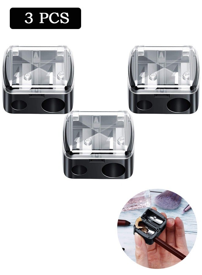 Generic 3 Pcs Makeup Pencil Sharpener, Manual Sharpener, for Eyeliner Lip Liner Pencils - Image 1