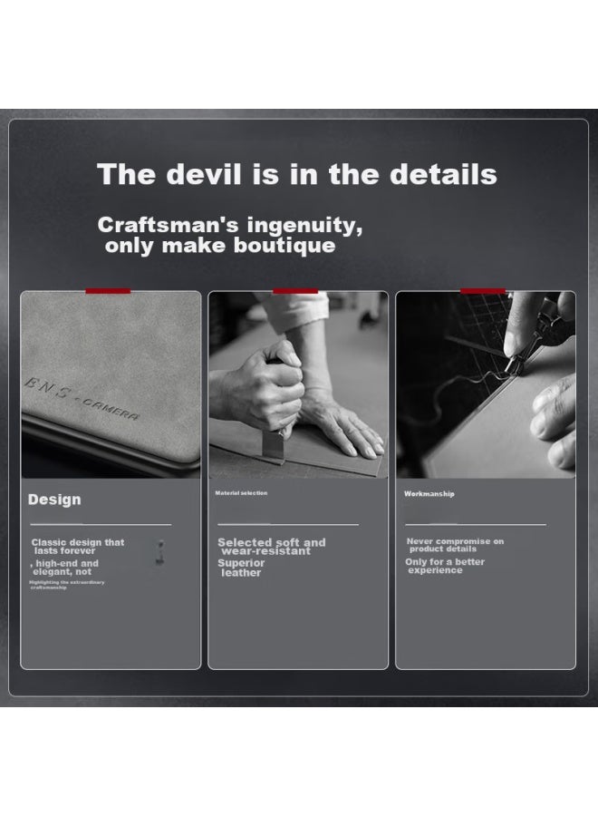 Shiyong Compatible With Honor 30 Pro Phone Case, Honor 30 Pro Protective Cover, Full Lens Protection, Silicone Soft Edge, Shockproof, Ultra-thin, Simple And Stylish Leather Texture Case For Men And Women, Misty Blue - Image 4