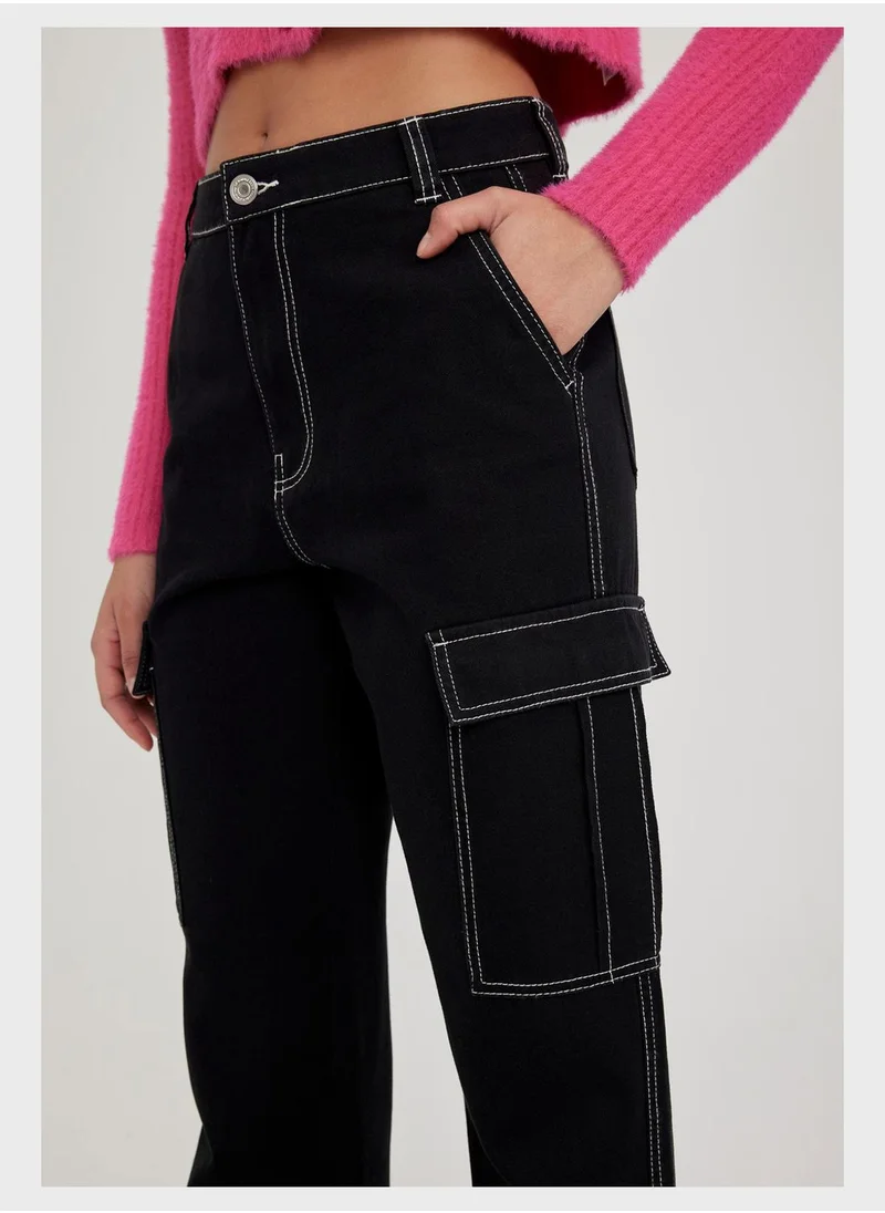 DeFacto High Waist Pocket Detail Pants