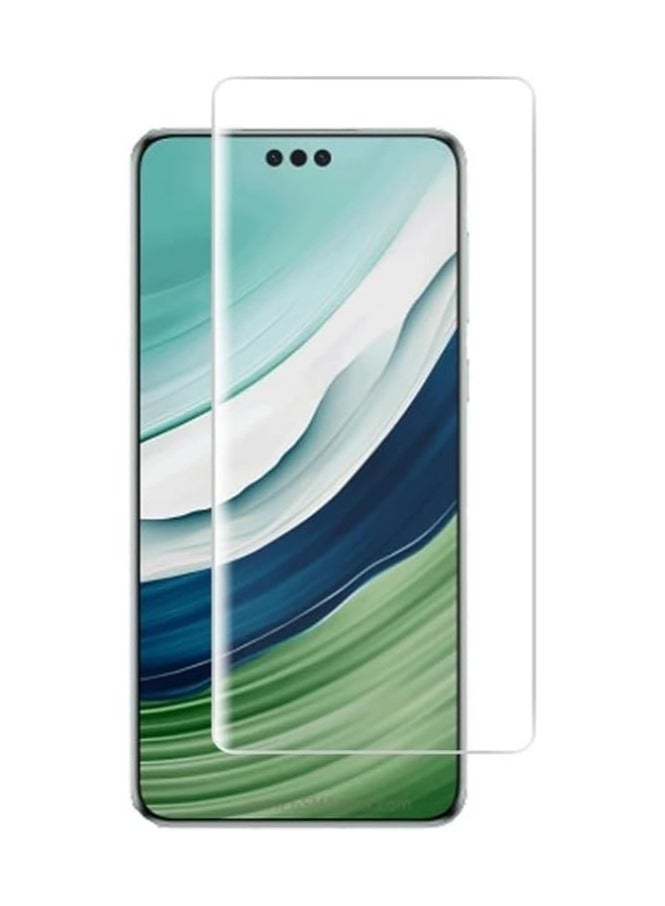 Huawei Mate 60 Pro/Mate 60 Pro Plus Screen Protector Tempered Glass,3D Curved Edge High Definition 9HZ Hardness Case Friendly Full Glue Screen Protector For Mate 60 Pro/Pro Plus (UV Clear)