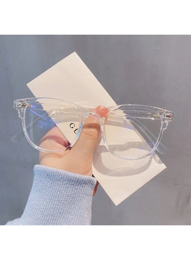 SCENT HOUSE Classic Small Frame Glasses for Women & Men - Minimalist Oval Full-Rim Design, Lightweight Plastic Frame with Clear Lenses, Unisex Fashion Eyewear for Everyday Use, Everyday Eyewear, Sleek Eyewear, Durable Eyewear (Includes eyeglass case)
,blue lighe blocking glasses,eyeglasses - Image 1