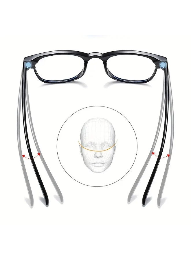 SCENT HOUSE Classic Small Frame Glasses for Women & Men - Minimalist Oval Full-Rim Design, Lightweight Plastic Frame with Clear Lenses, Unisex Fashion Eyewear for Everyday Use, Everyday Eyewear, Sleek Eyewear, Durable Eyewear (Includes eyeglass case)
,blue lighe blocking glasses,eyeglasses - Image 4