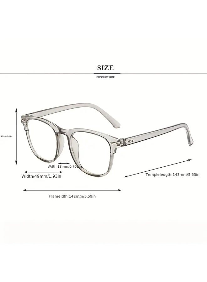 SCENT HOUSE Classic Small Frame Glasses for Women & Men - Minimalist Oval Full-Rim Design, Lightweight Plastic Frame with Clear Lenses, Unisex Fashion Eyewear for Everyday Use, Everyday Eyewear, Sleek Eyewear, Durable Eyewear (Includes eyeglass case)
,blue lighe blocking glasses,eyeglasses - Image 2