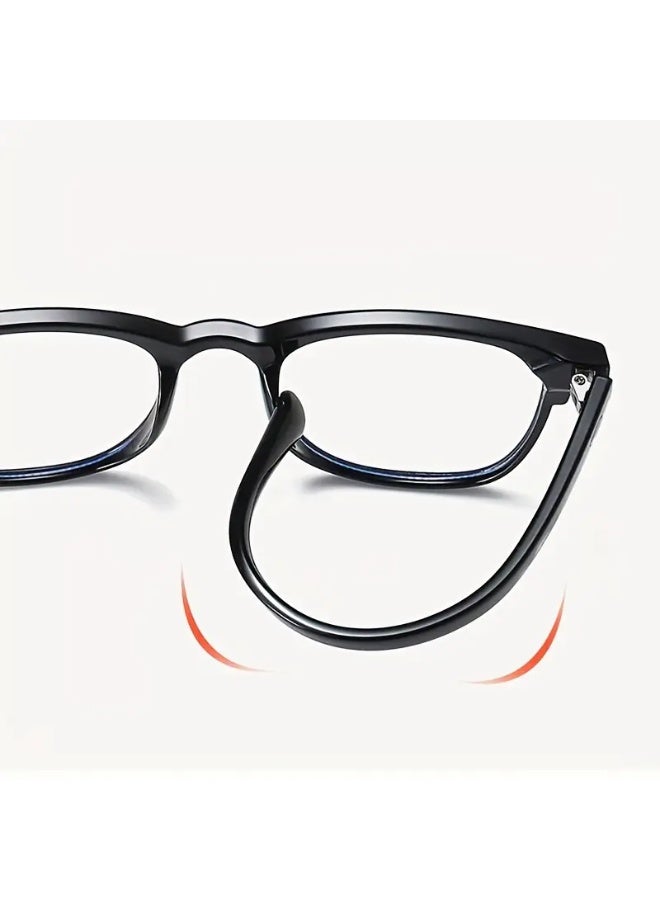 SCENT HOUSE Classic Small Frame Glasses for Women & Men - Minimalist Oval Full-Rim Design, Lightweight Plastic Frame with Clear Lenses, Unisex Fashion Eyewear for Everyday Use, Everyday Eyewear, Sleek Eyewear, Durable Eyewear (Includes eyeglass case)
,blue lighe blocking glasses,eyeglasses - Image 5