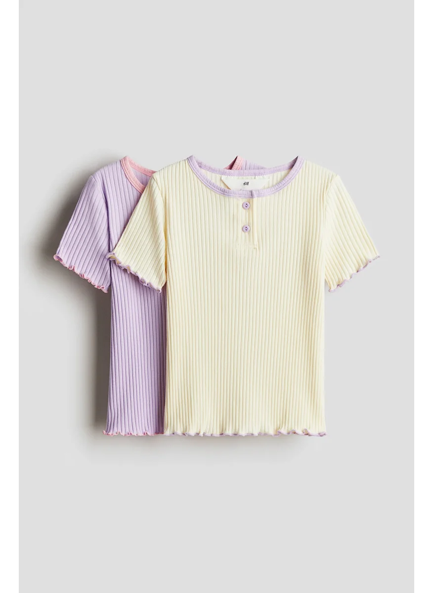 H&M 2-Pack Cotton Jersey Tops