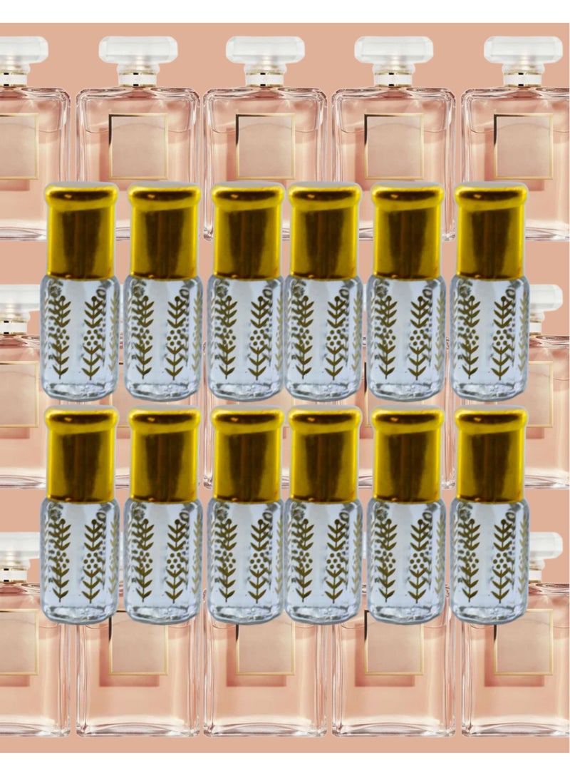 12 قطع زيت عطري كوكو مادموزيل نسائي الشفاف الأصلي 3مل