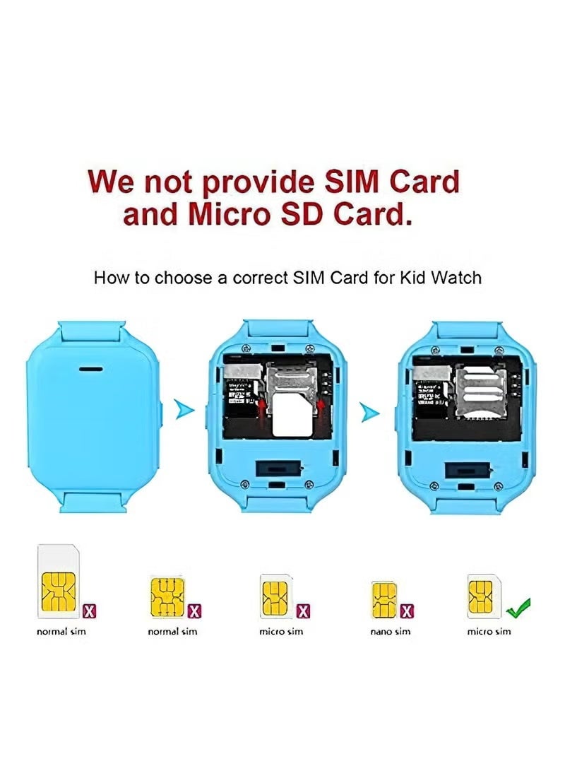 Kids Smart Watch for Boys & Girls – 1.54-inch HD Touchscreen Smartwatch with SOS Call, Camera, Music Player, Games, Alarm & Fun Learning Features – Blue - Image 5