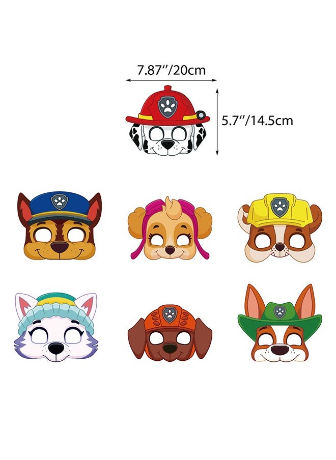 Generic 12 Pcs Assorted Paw Patrol Party Paper Masks with Rope - Durable and Fun Party Favors and Gifts for Kids Great for Themed Parties and Events - One Size Fits Most  - Image 2