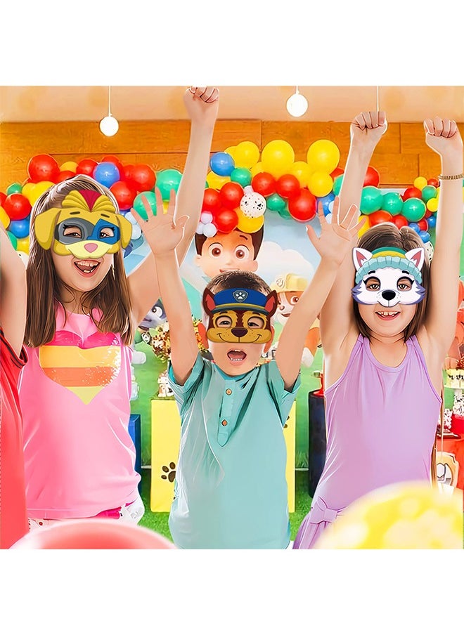 Generic 12 Pcs Assorted Paw Patrol Party Paper Masks with Rope - Durable and Fun Party Favors and Gifts for Kids Great for Themed Parties and Events - One Size Fits Most  - Image 4