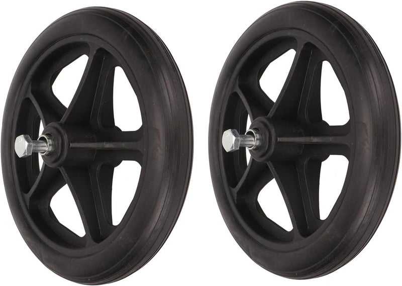 klarako Wheelchair Wheel Replacement, 2Pcs Wheelchair Wheel Replacement Part, 7in Rubber Low Noise Wheelchair Wheel Walker Caster for Rollator - Image 1