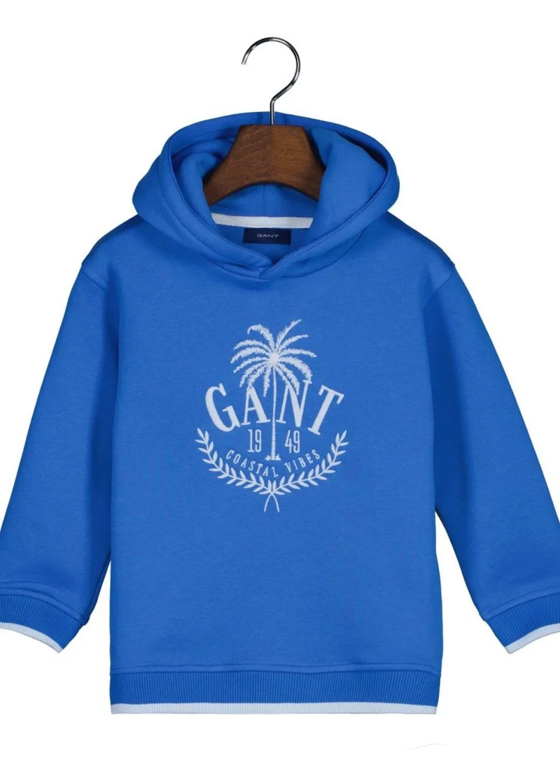 غانت Boys Gant Embroidered Palm Hoodie