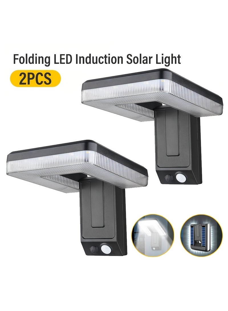 AROAQ Solar Floodlights with Motion Sensor, 120° Wide Angle, 3 Lighting Modes,, Rechargeable Lithium Battery, Plastic Shade, Infrared Sensor, Solar Powered Security Lights for Garden, Backyard, Garage Pack Of 2 - Image 1