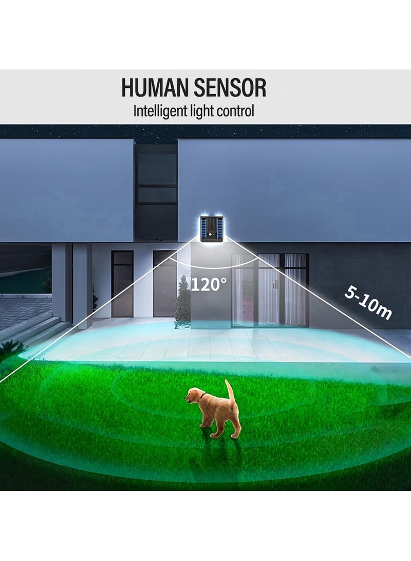 AROAQ Solar Floodlights with Motion Sensor, 120° Wide Angle, 3 Lighting Modes,, Rechargeable Lithium Battery, Plastic Shade, Infrared Sensor, Solar Powered Security Lights for Garden, Backyard, Garage Pack Of 2 - Image 3