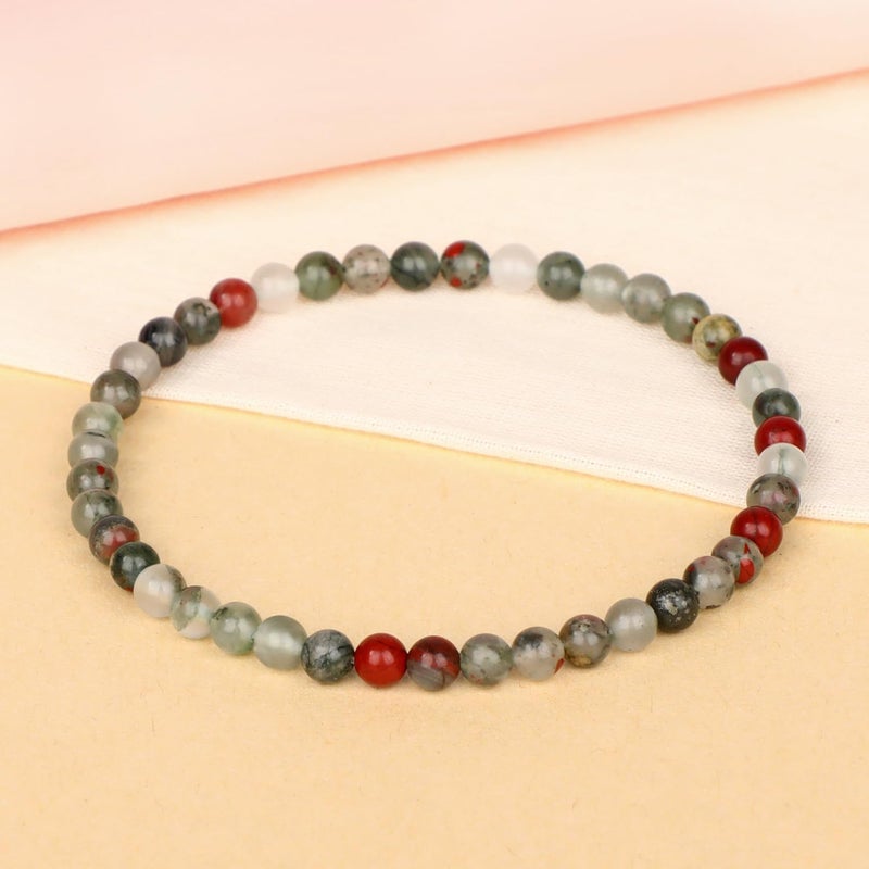 LPBeads أساور مرنة يدوية من حبات الأحجار الكريمة الطبيعية من ، خرز دائري من البلورات العلاجية، هدايا مجوهرات للنساء والرجال - Image 3