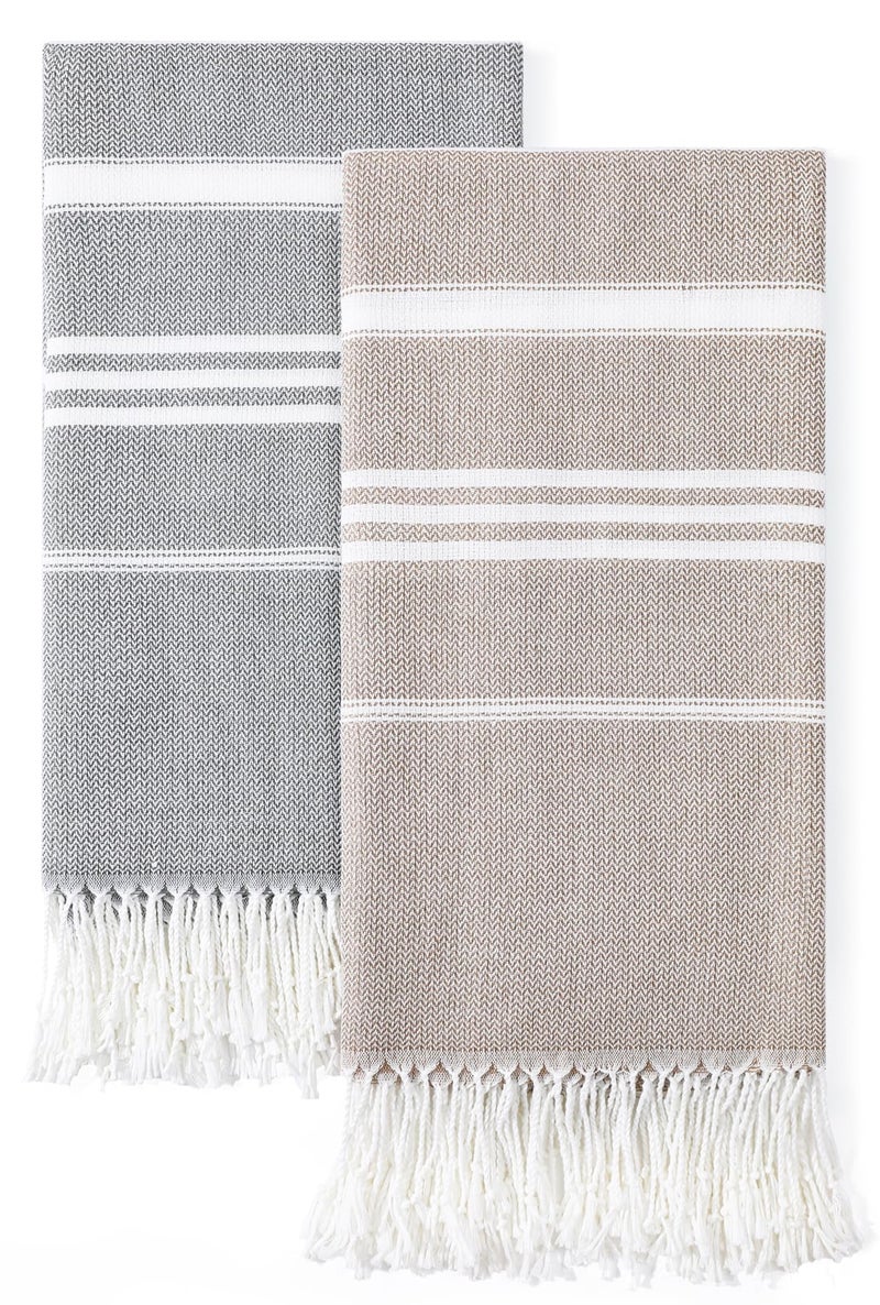 Antfuny 2 Packs Cotton Turkish Beach Towels Sand Free Quick Dry Oversized Bath Pool Swim Towel Large Extra Xl Big Blanket Adult Travel Essentials Cruise Accessories Must Haves Clearance Vacation Stuff - Image 1
