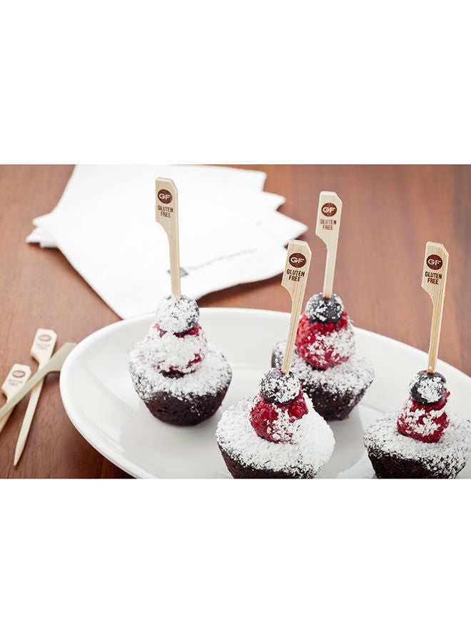 Restaurantware RW Smart 4 Inch Gluten Free Markers, 1000 Disposable Bamboo Food Picks - Paddle Head, Sturdy, Bamboo Decorative Picks, Sustainable, For Serving Appetizers, Desserts And Cocktails - Image 5