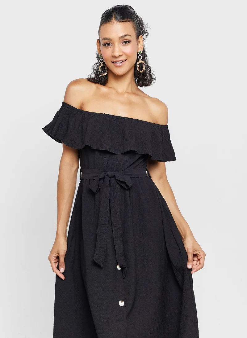ELLA Ruffled Off-Shoulder Dress