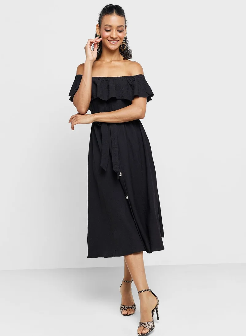 ELLA Ruffled Off-Shoulder Dress