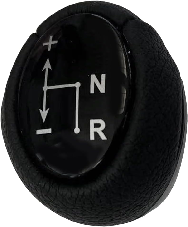 Car Gear Shift Knob Replacement for Smart ForTwo Cabrio 451 2007-2019, Black, ABS and PU Leather - Ergonomic Design, Durable Construction, Easy Installation for Smooth Driving (Black) - Image 1
