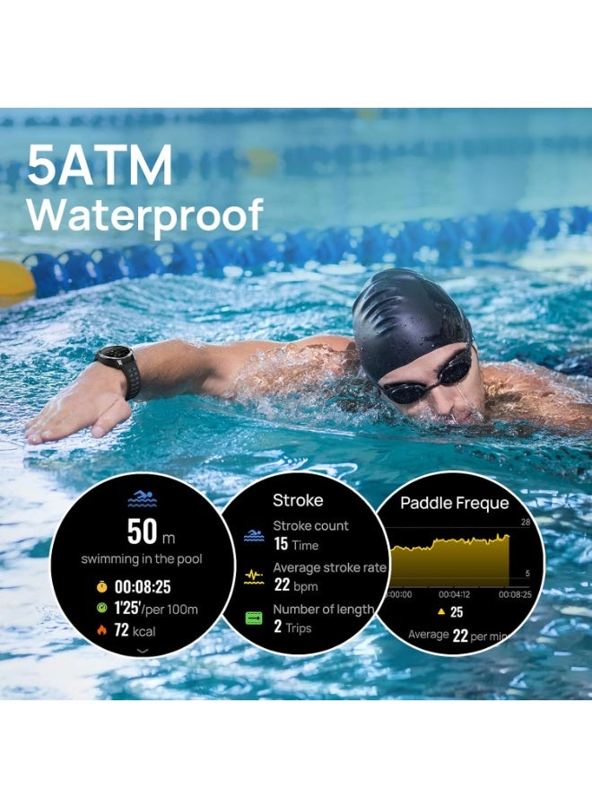 Mibro GS Pro2 - 1.43 Inch AMOLED Multisport Smart Watch with Bi-Band GNSS Smartwatch for Swimming, Cycling, Running, Hiking, Skiing and Padel - Image 5