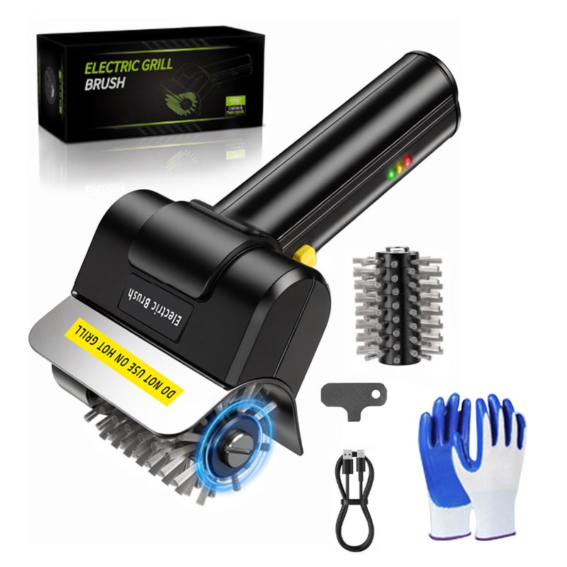 Electric Grill Brush: 20W Motor 15N Torque 600Rpm - Stainless Steel Construction Rechargeable 2000mAh Battery Cordless Grill Brush for Outdoor Bbq Areas Campsites Home Diyers - Image 2