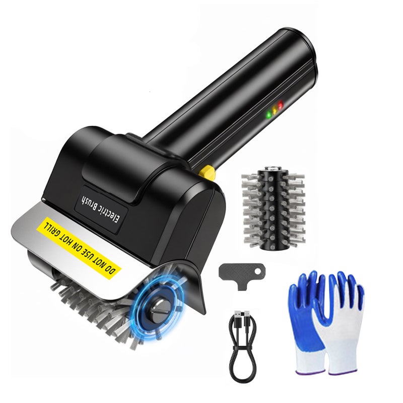 Electric Grill Brush: 20W Motor 15N Torque 600Rpm - Stainless Steel Construction Rechargeable 2000mAh Battery Cordless Grill Brush for Outdoor Bbq Areas Campsites Home Diyers - Image 1