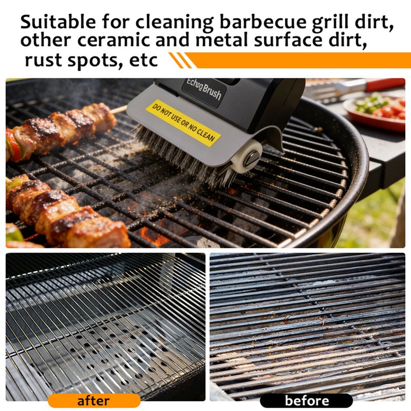 Electric Grill Brush: 20W Motor 15N Torque 600Rpm - Stainless Steel Construction Rechargeable 2000mAh Battery Cordless Grill Brush for Outdoor Bbq Areas Campsites Home Diyers - Image 4